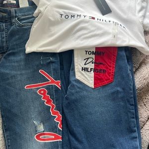 Brand new Tommy Hilfiger jeggings and top